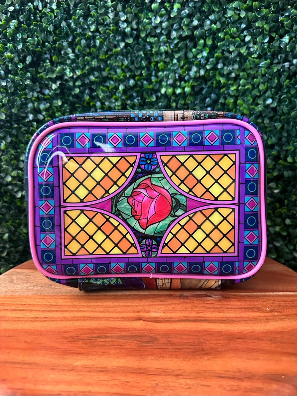 Disney Beauty and the Beast Stained Glass Cosmetic Case - Picture 7 of 8